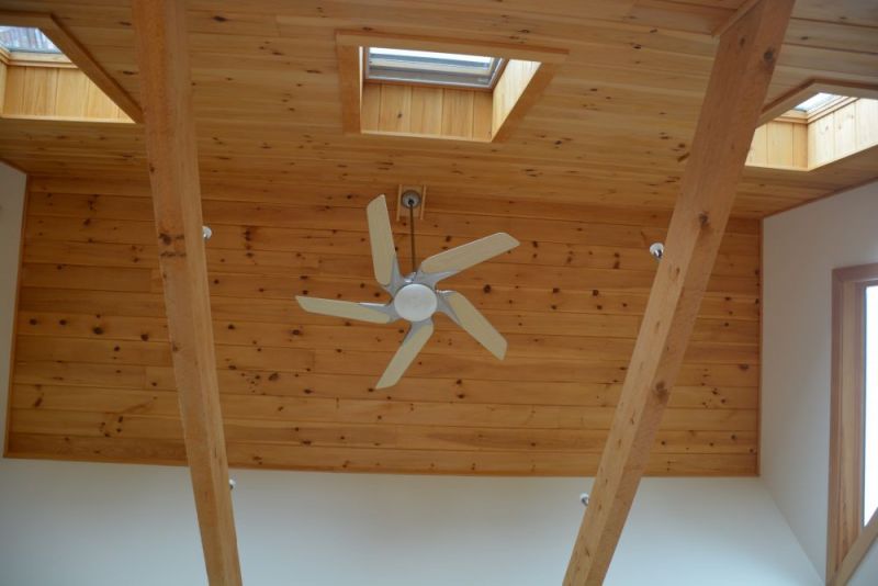 Bedroom Cathedral Ceiling With Star Fan